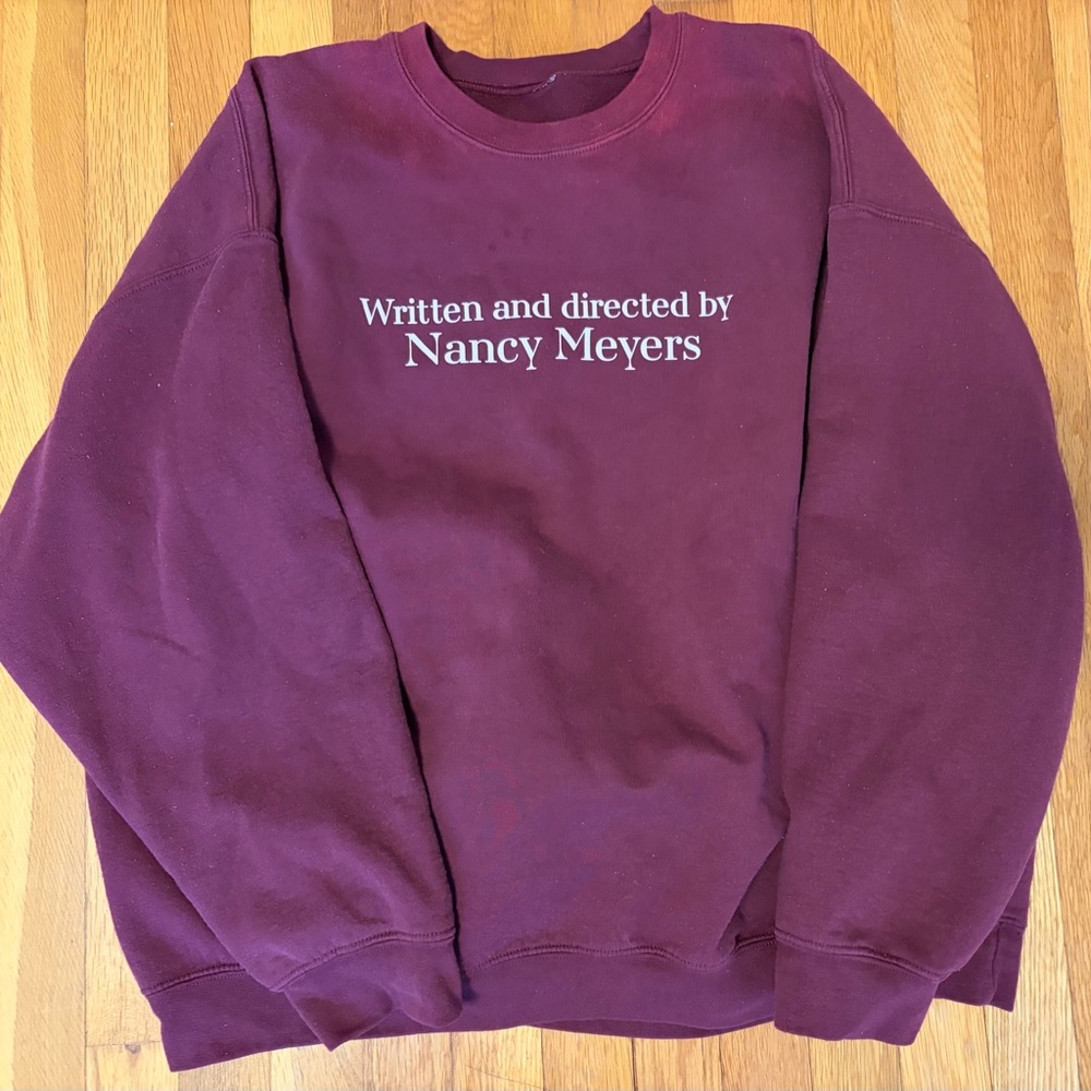 Nancy Meyers Maroon Crewneck Sweatshirt